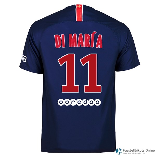 Paris Saint Germain Trikot Heim Di Maria 2018-19 Blau Fussballtrikots Günstig